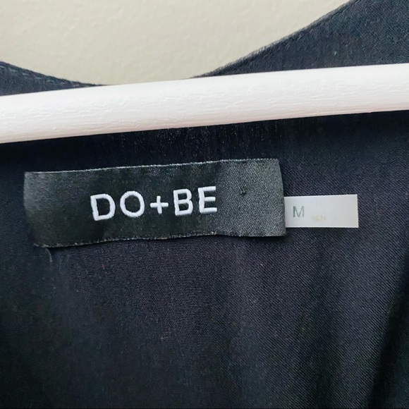 DO+BE Polkadot Long Sleeve Dress Black Sz Medium - Picture 4 of 9